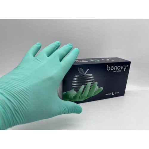 BENOVY MULTICOLOR НИТРИЛ медицинские цветные перчатки в Бийске