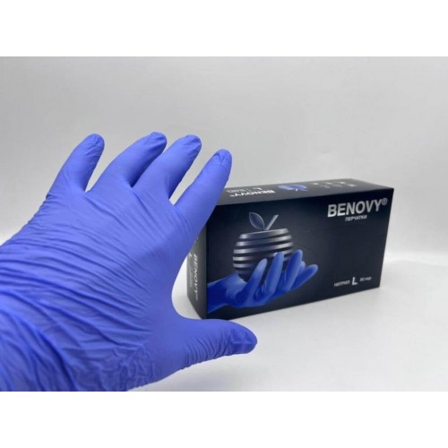 BENOVY MULTICOLOR НИТРИЛ медицинские цветные перчатки в Бийске