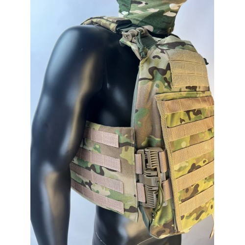 Бронежилет ЗАЩИТНИК в Бийске с кевларовым баллистическим пакетом C2, капами и бронеплитами Бр5