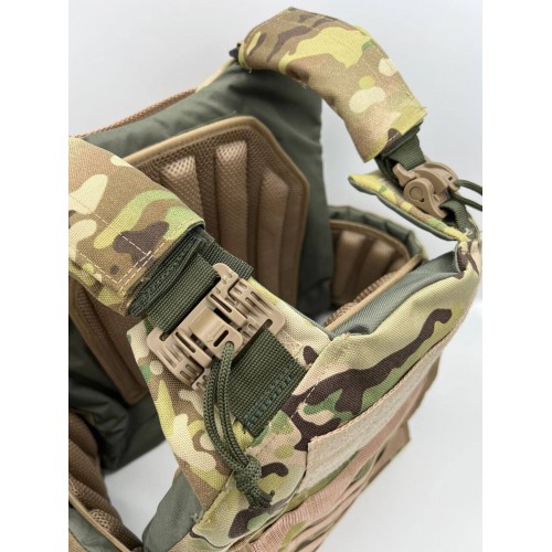 Бронежилет ЗАЩИТНИК в Бийске с кевларовым баллистическим пакетом C2, капами и бронеплитами Бр5