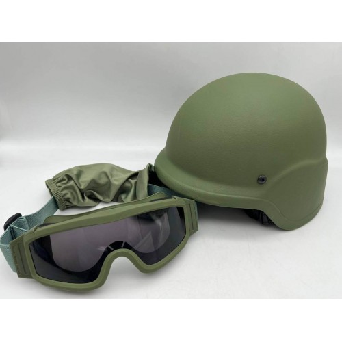 Тактический шлем + тактические ударопрочные армейские очки в Бийске