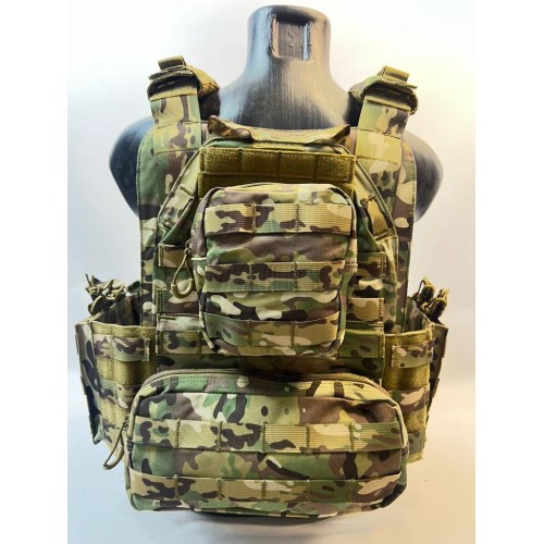 Жилет (плитник быстросъёмный YAKEDA original /разгрузка)2 с подсумками на спине в Бийске