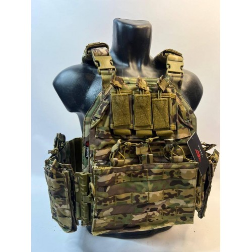 Жилет (плитник быстросъёмный YAKEDA original /разгрузка)2 с подсумками на спине в Бийске