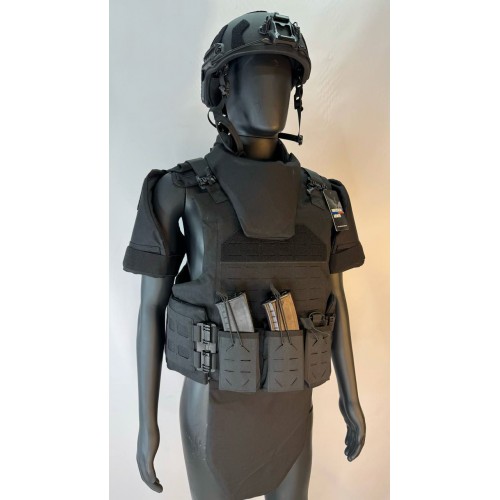 Бронежилет разгрузочный UNIVERSAL ARMOR в Бийске (СВМПЭ + бронеплиты Бр5 класса) черный