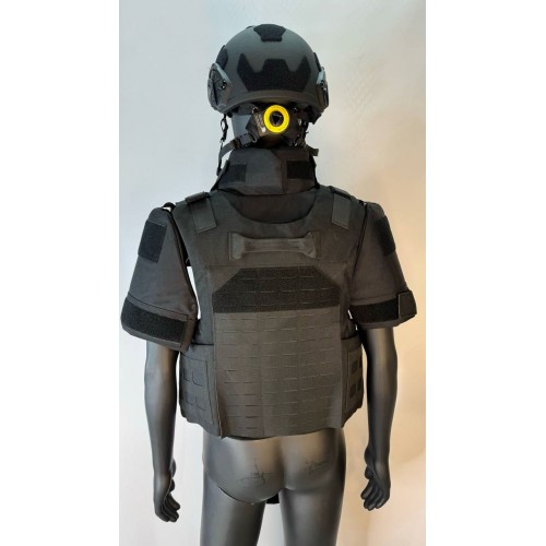 Бронежилет разгрузочный UNIVERSAL ARMOR в Бийске (СВМПЭ + бронеплиты Бр5 класса) черный