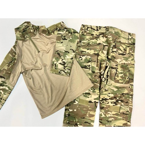 Костюм тактический с наколенниками и налокотниками камуфляжный MTP «Shark  Skin» в Бийске