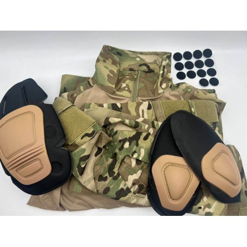 Костюм тактический с наколенниками и налокотниками камуфляжный MTP «Shark  Skin» в Бийске