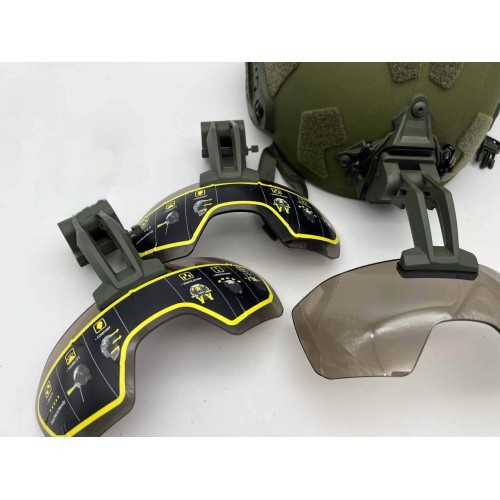 Откидные флип очки с кронштейном на шрауд для тактического шлема в Бийске