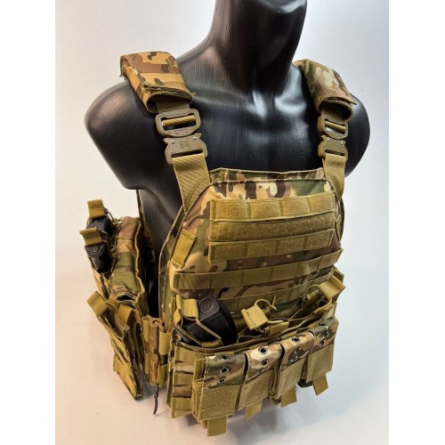 Жилет (плитник быстросъёмный/разгрузка) с возможностью установки боковых плит или боковых баллистических пакетов в Бийске