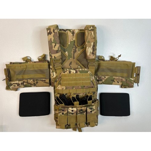 Жилет (плитник быстросъёмный/разгрузка) с возможностью установки боковых плит или боковых баллистических пакетов в Бийске